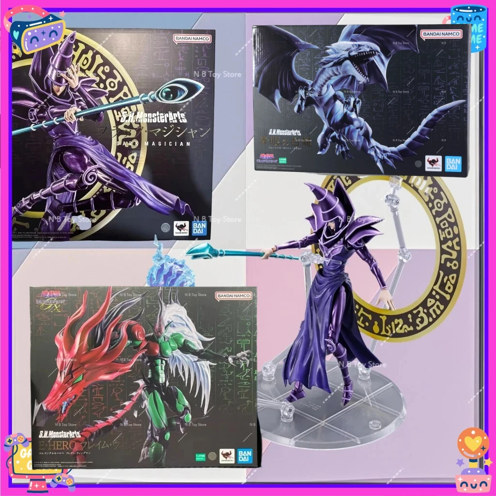 

Bandai S.H.Monstearts Yu-Gi-Oh! Stardust Dragon Black Magician ПВХ Аниме Периферийная фигурка Коллекционная модель Garag Kit