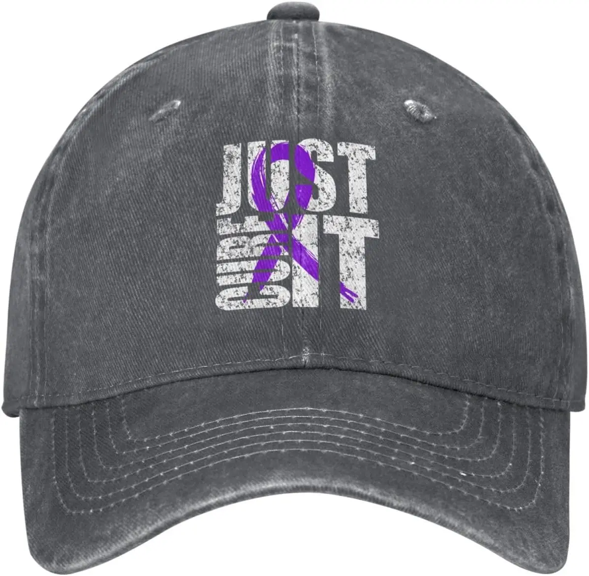 Lupus Awareness Purple Ribbon Baseball Cap Cotton Distressed Casual Adjustable Dad Hat Unisex