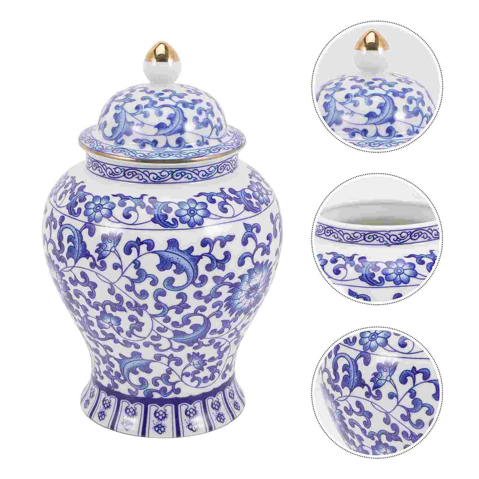 Retro White Porcelain Tea Storage Jar 1300ml Sealed Ceramic Canister Multi functional Kitchen Storage for Household