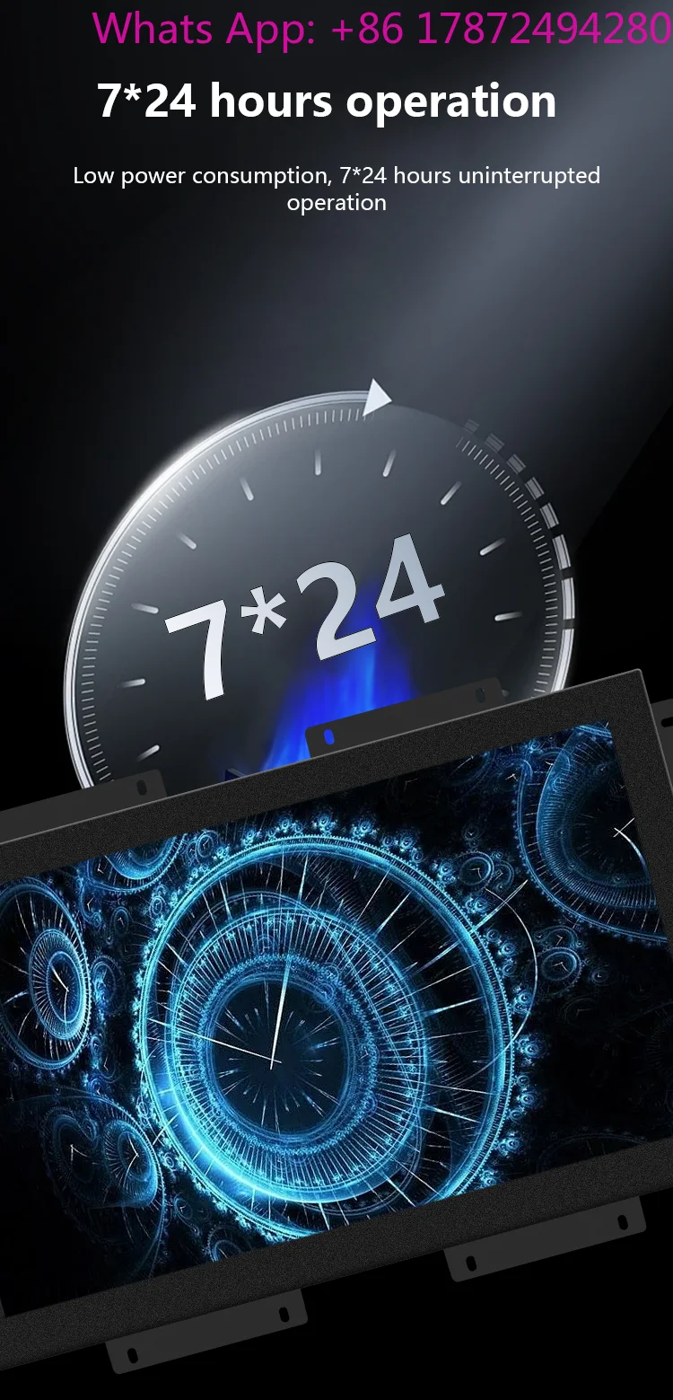10.1-Inch metal touchscreen display with 1920x800/1280x800 7/24 industrial display
