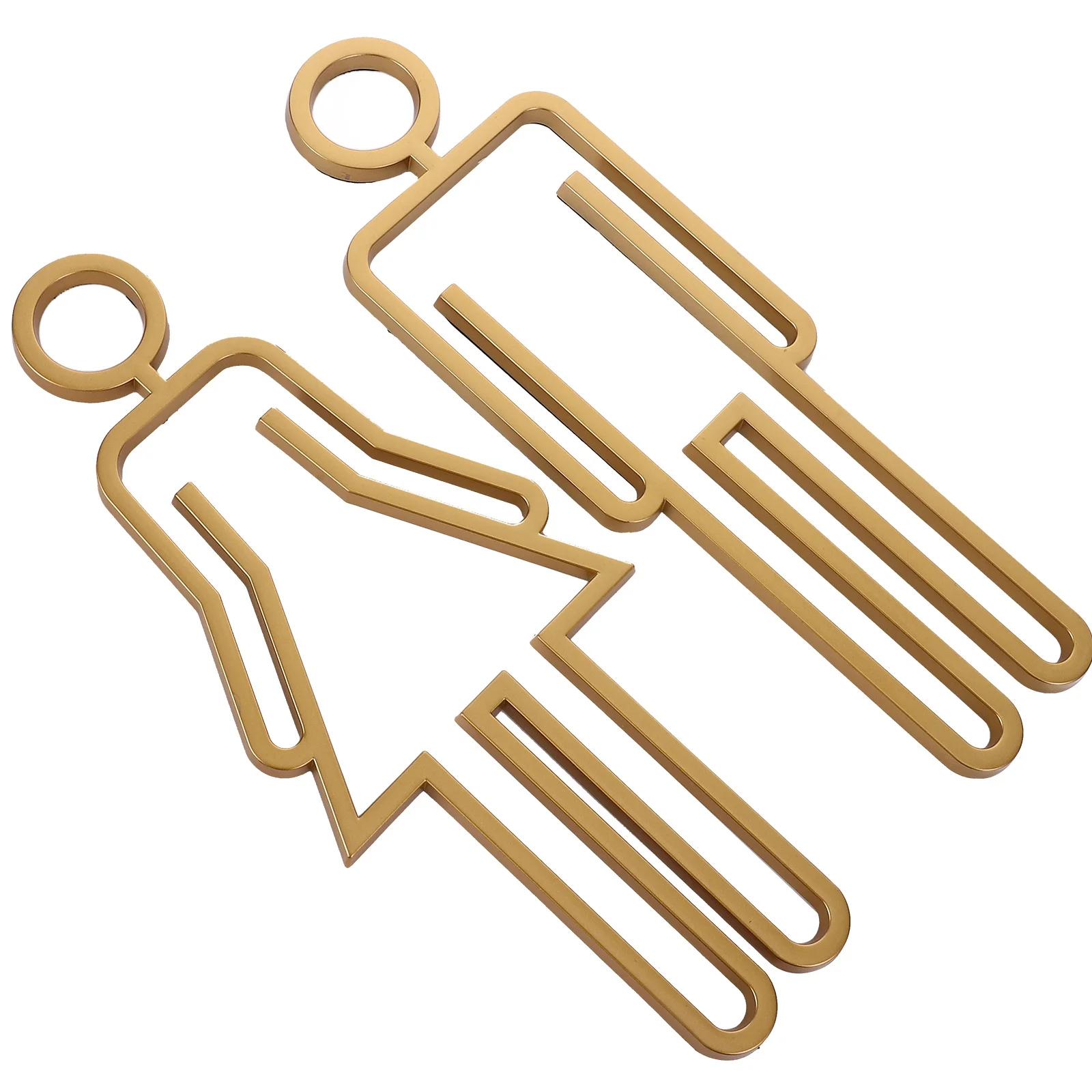 

1Pair Toilet Identification Sign Sturdy ABS Material Easy Mount Door Identifier for Men Women Restroom Bathroom Use Washroom