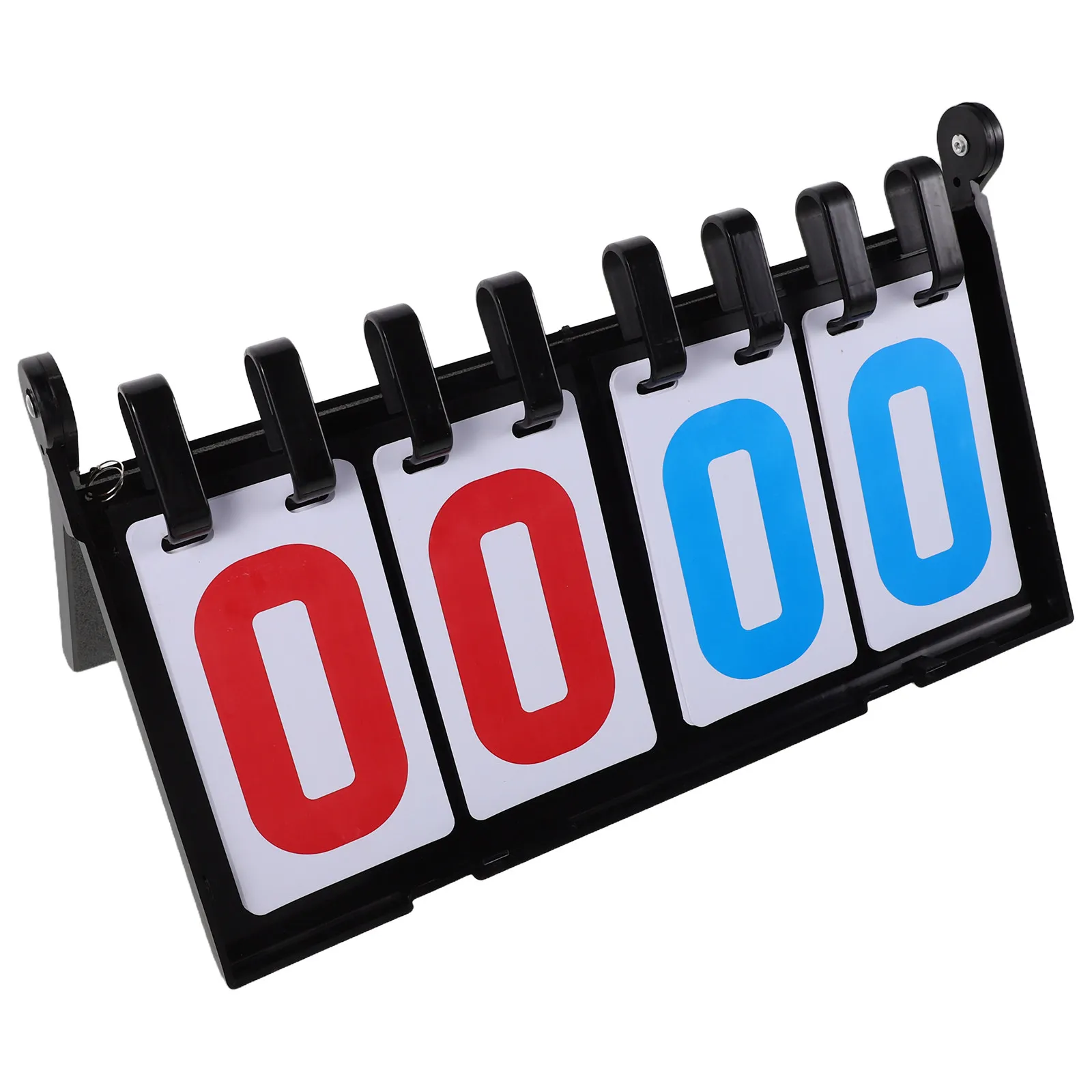 Tabletop Flip Scoreboard 4-Digit Clear Visible Display Sturdy Thick Plastic Portable Score Keeper for Basketball Volleyball