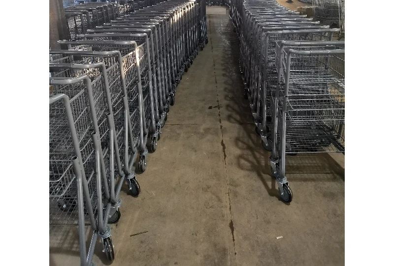 Obrázek 4: Nákupní středisko těžký celní poplatek ruka strčit nákup vozík 2-tier nákup vozík s 4 kol