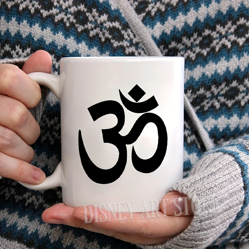 Yoga om Symbol Vinyl Sticker for Laptop, Car, Cup Decoration, DIY Removable Meditation Om Namaste Yoga Decals Home Decor