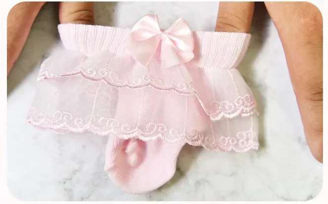 Korean Cute Baby Ruffle Socks Lace Princess Cotton Breathable Socks Newborn Infant Toddler Kids Girls Socks 0-8years Old