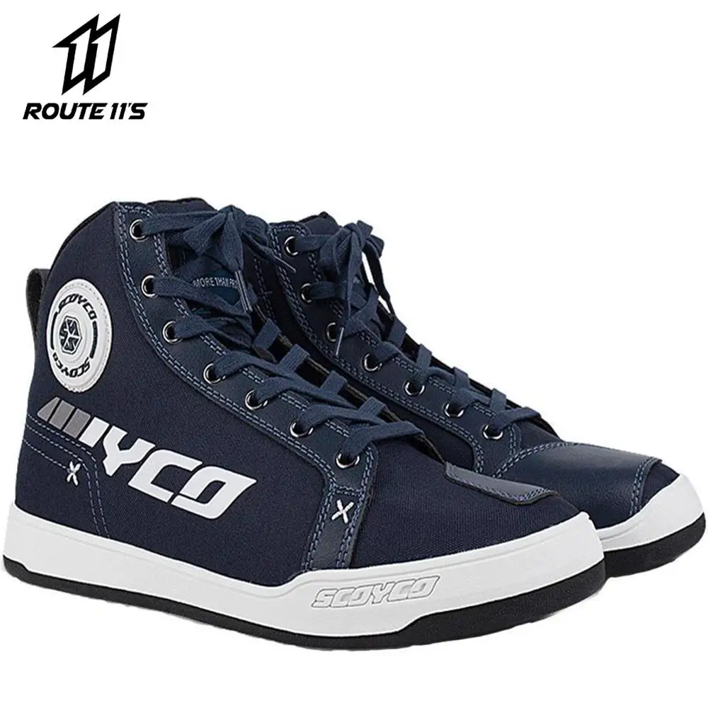 

New Motorcycle Boots Women Men Sneakers Ankle Boots Microfiber Safety Shoes Wear-resistant Non-Slip Hiking Riding Racing Shoes