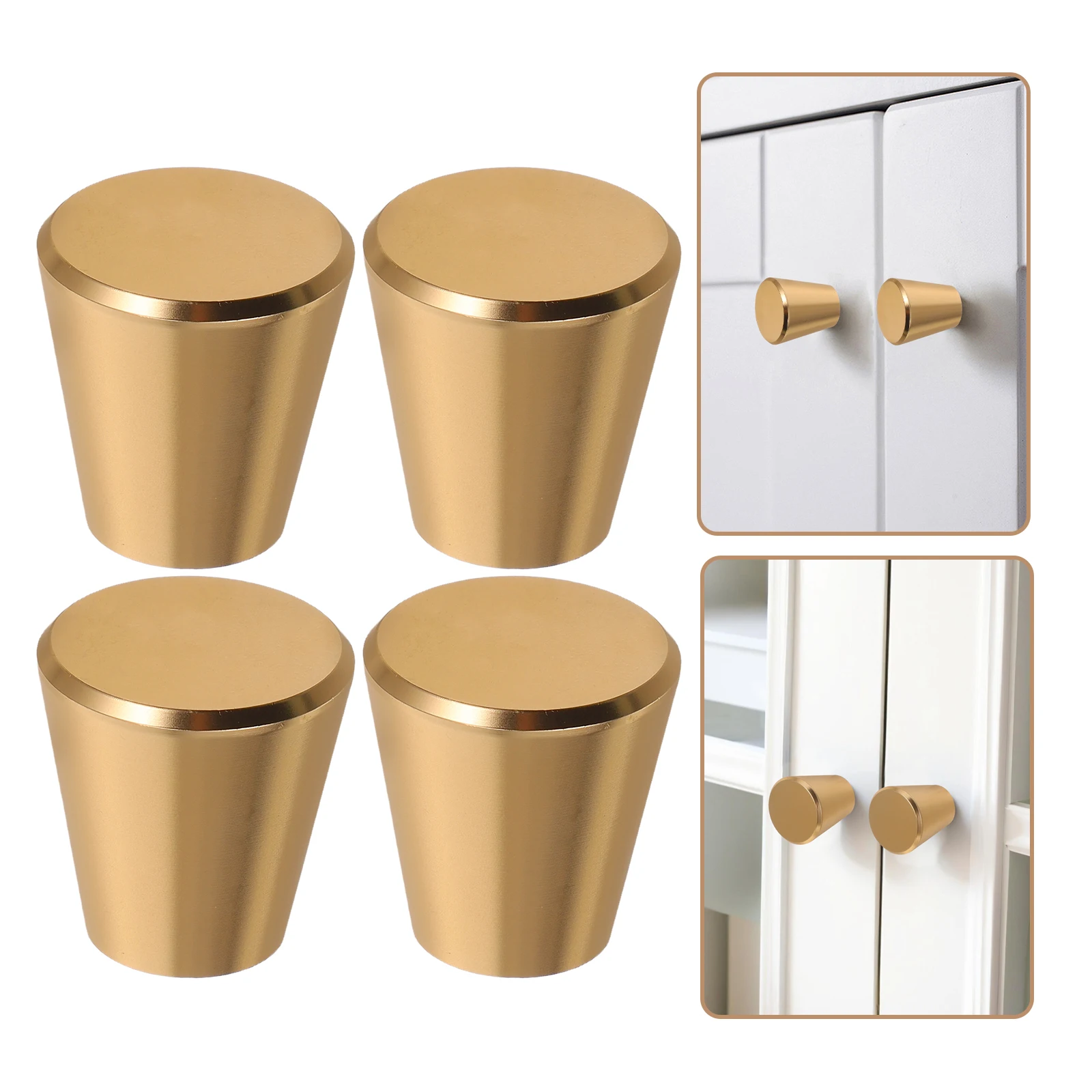 

10pcs Round Metal Cabinet Handles Single Hole Gold Decorative Pulls For Closet Wardrobe Furniture Bathroom Kitchen Hardware