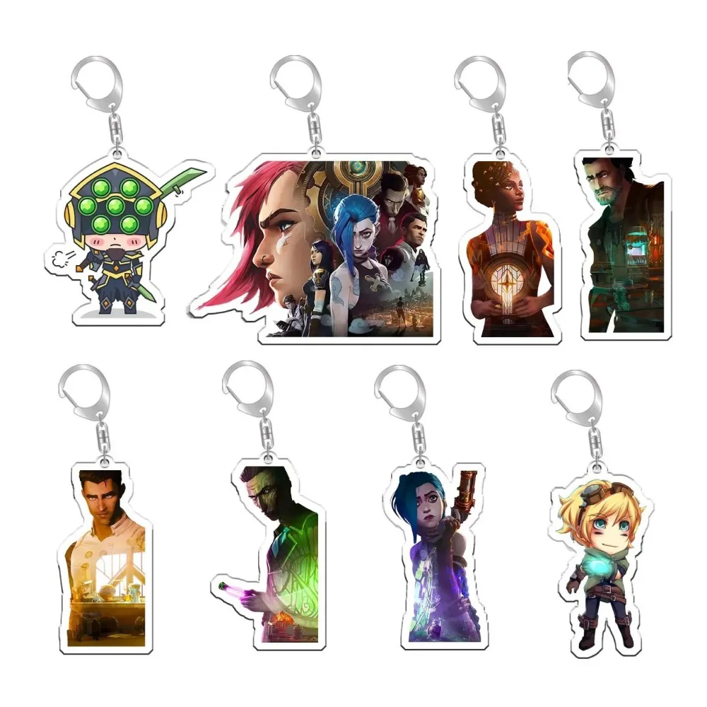 

Diy Custom Arcane: League of Legends Acrylic Keychain Game Peripherals Cartoons Creative Backpack Pendant Jewelry Holiday Gifts