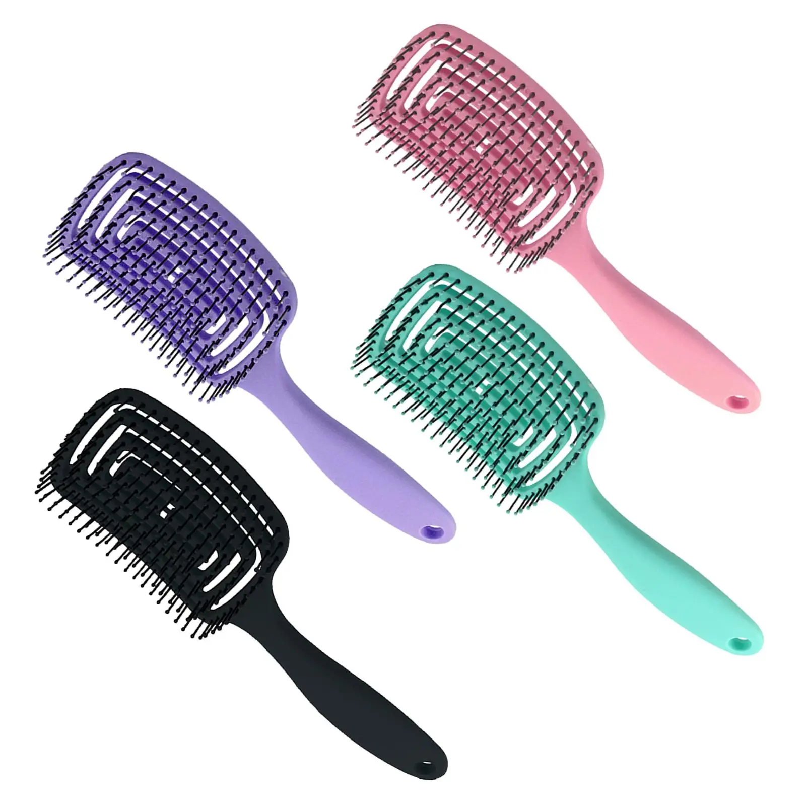 Spazzola per capelli districante spazzola per capelli ventilata curva pettini per parrucchieri