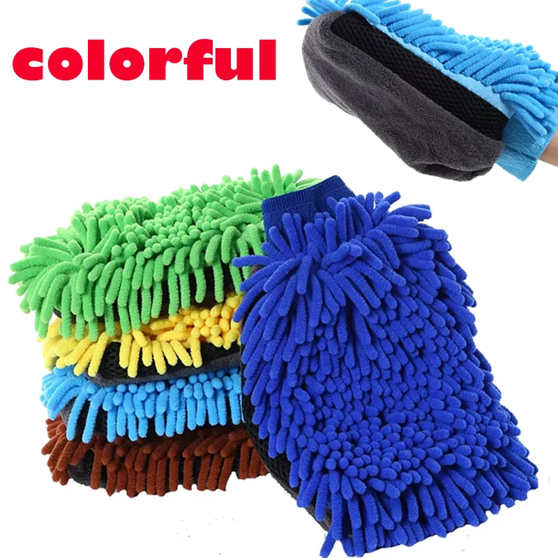 

Microfiber Chenille Car Wash Gloves Best-selling Universal Cars Detailing Care Washing Thick Towel Auto Clean Tool Accessories