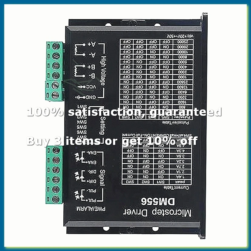 DM556 CNC Digital Stepper Motor Driver 2-Phase Stepper Motor Driver 20-50V DC Max 5.6A 128 Subdivision for Motor-A27I