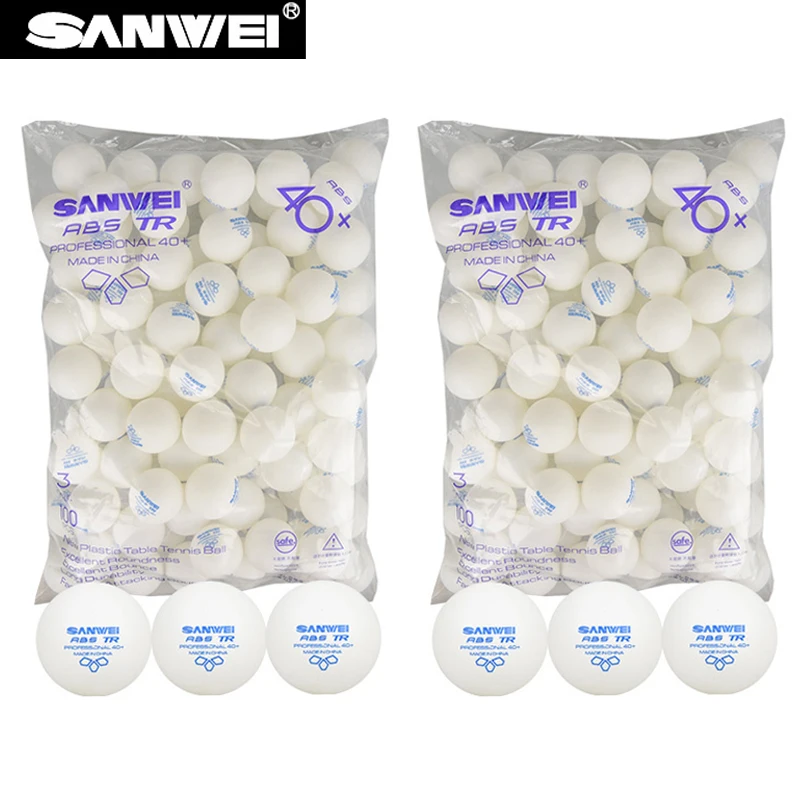 

50Pcs SANWEI TR 3-Star Table Tennis Balls White New ABS Plastic Material 40+ Professional Ping Pong Ball for Club Training Balls