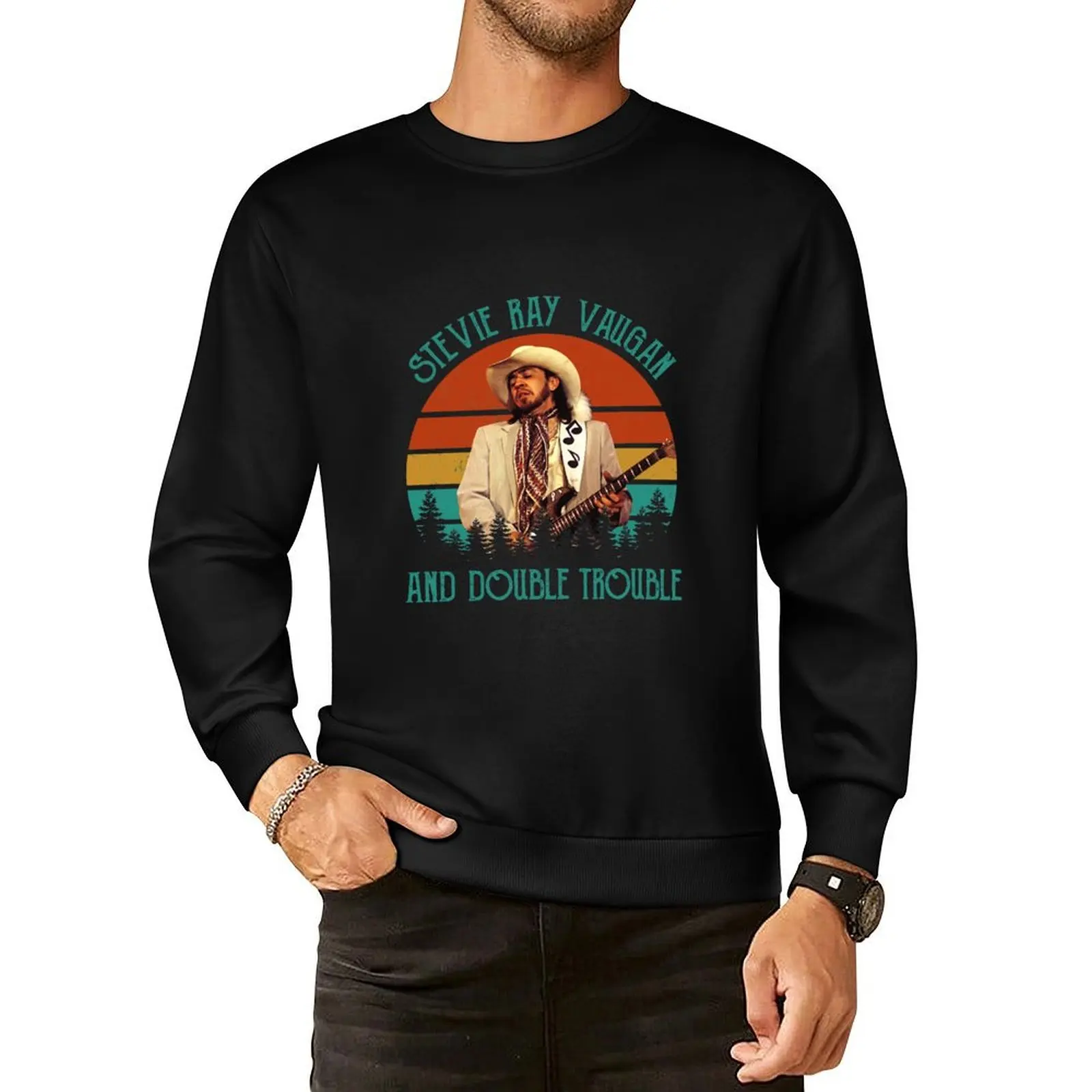 

Vintage Stevie Ray Vaughan And Double Trouble Pullover Hoodie men's sweat-shirt mens clothes men's sweatshirts