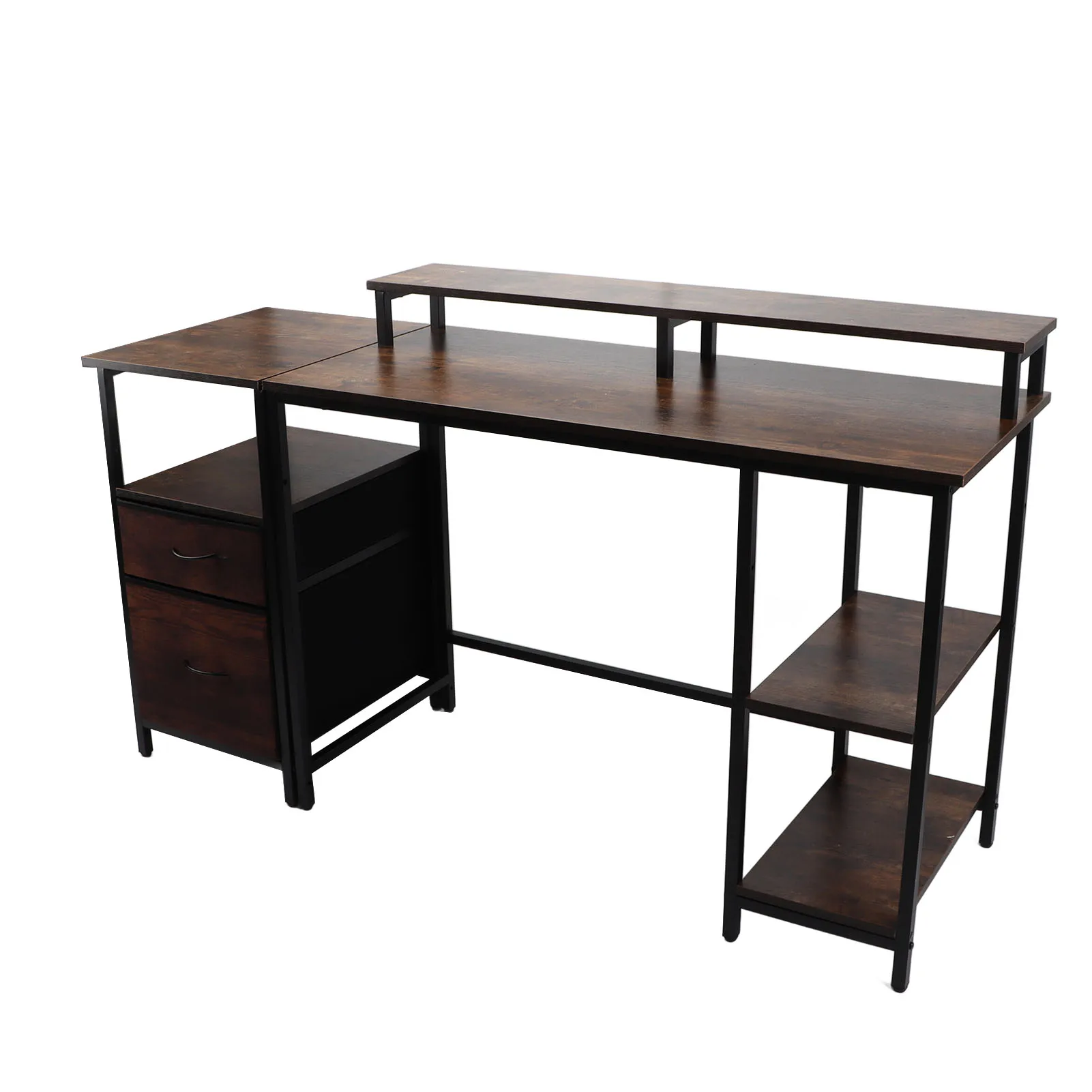 صفقة التخليص مكتب الكمبيوتر طاولة الكمبيوتر الصناعية مكتب الكمبيوتر خمر مع خزانة درج الملفات رف أثار للمكتب #4