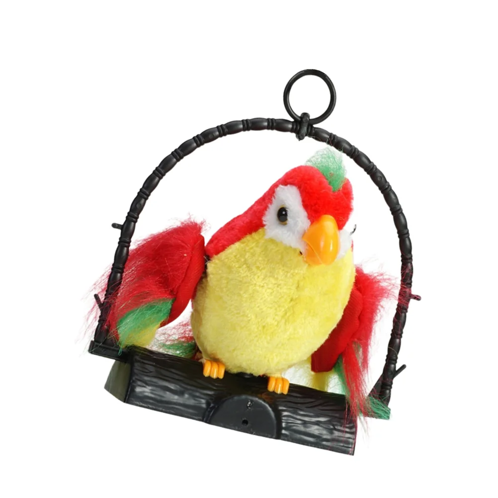 

Talking Parrot Repeats What You Say Electronic Sound Record Macaw Parrot Talking Plush Stuffed for Kids Learning