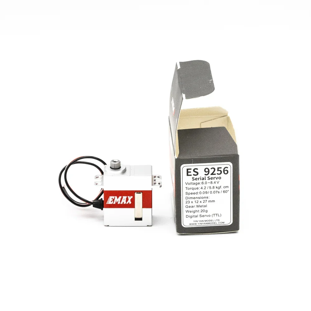 EMAX ES9256HV Cyfrowe Serwo Szeregowe z Metalowymi Przekładniami 0.07s/60 °   4,8V TTL 360 °   Ciągła rotacja dla robotów i modeli RC o stałym skrzydle