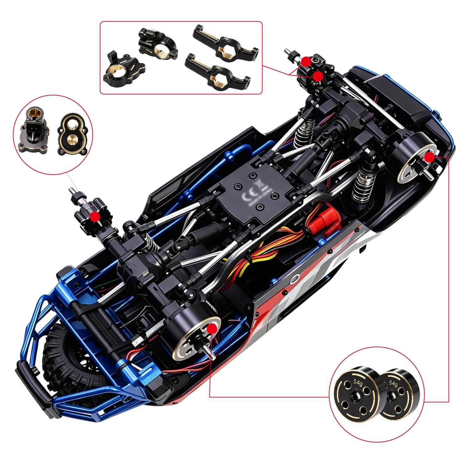 MJX H18P 1/18 RC Remote Control Car Upgrade Parts Shock Absorber Bracket Girder Pull Rod Armor Wave Box Shell Servo Arm Parts 2