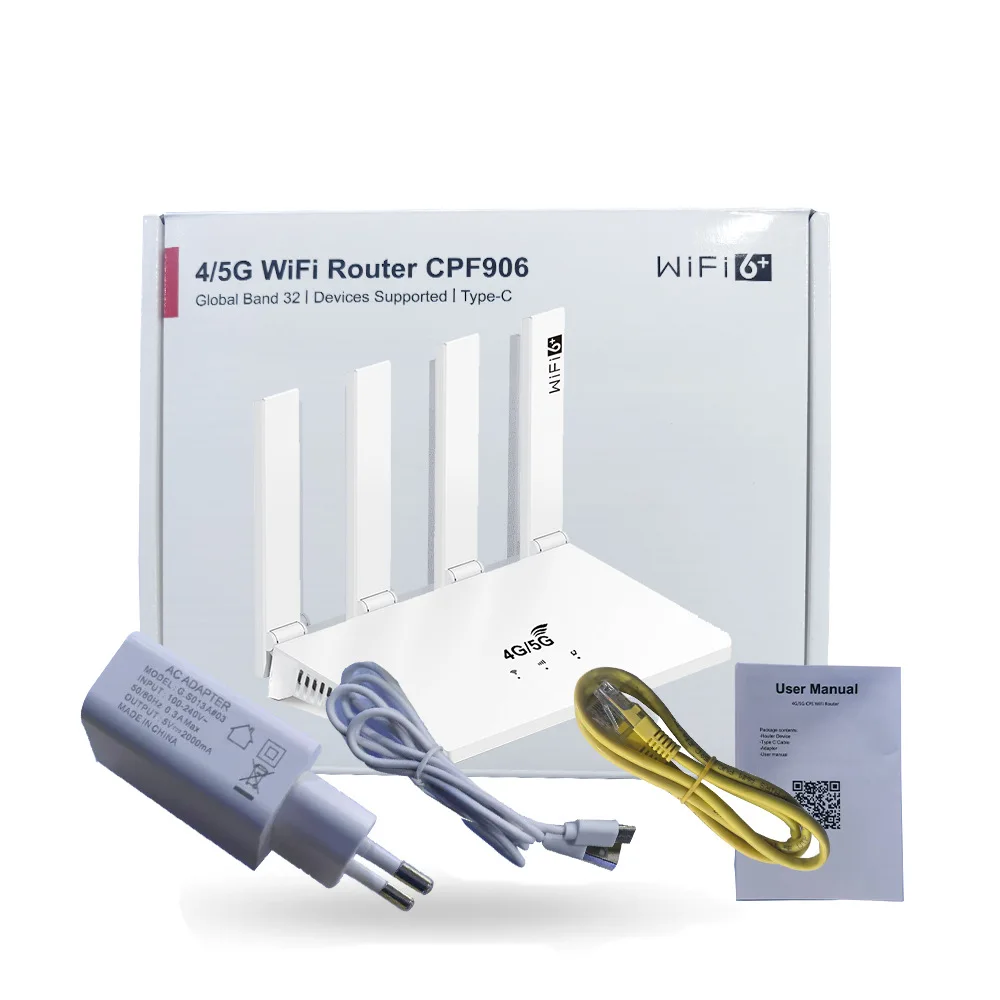 Router WiFi 4G LTE Router wireless WiFi6 300Mbps 4 Antenna pieghevole Hotspot Ripetitore di segnale Connessione cablata Scheda Nano SIM