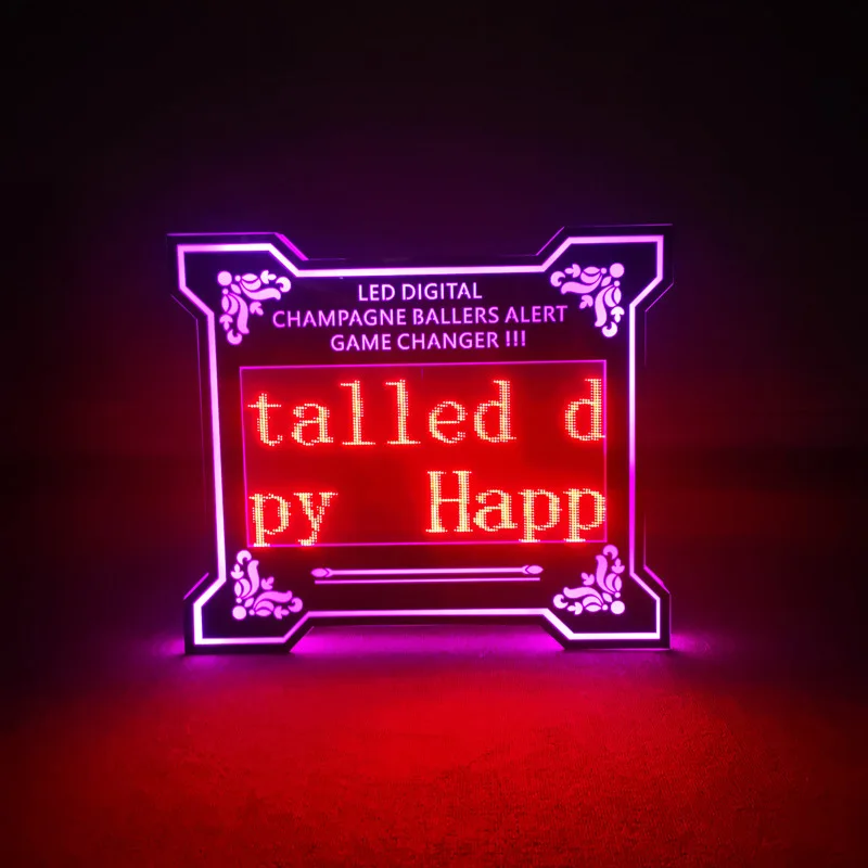 شاشة LED عبر الحدود، لافتة يدوية مضيئة، لوحة إعلانية برمجة ملونة، شريط KTV، دعائم الهتاف للجو #4