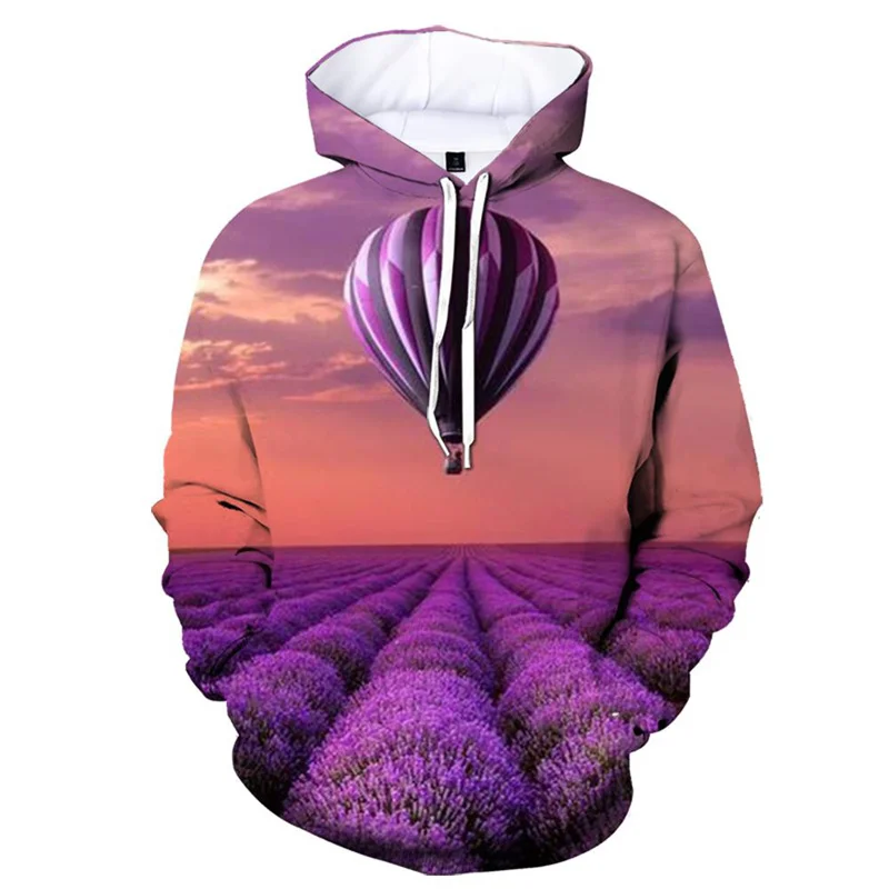 Autumn Colorful Hot Air Balloon 3D Print Hoodies Men Women Fashion Sweatshirts Oversized Hoodie Pullovers Tracksuit Clothing