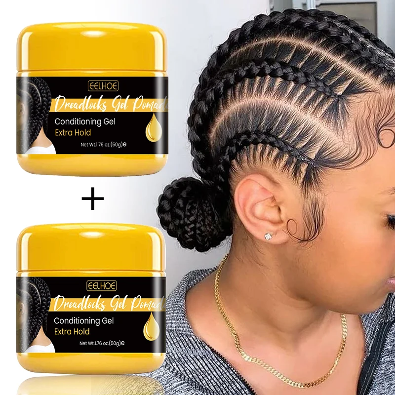 Cera de gel para el cabello, productos africanos de larga duración, anticaída, moldeador de trenzas sucias, brillo, cera y crema para estilismo del cabello