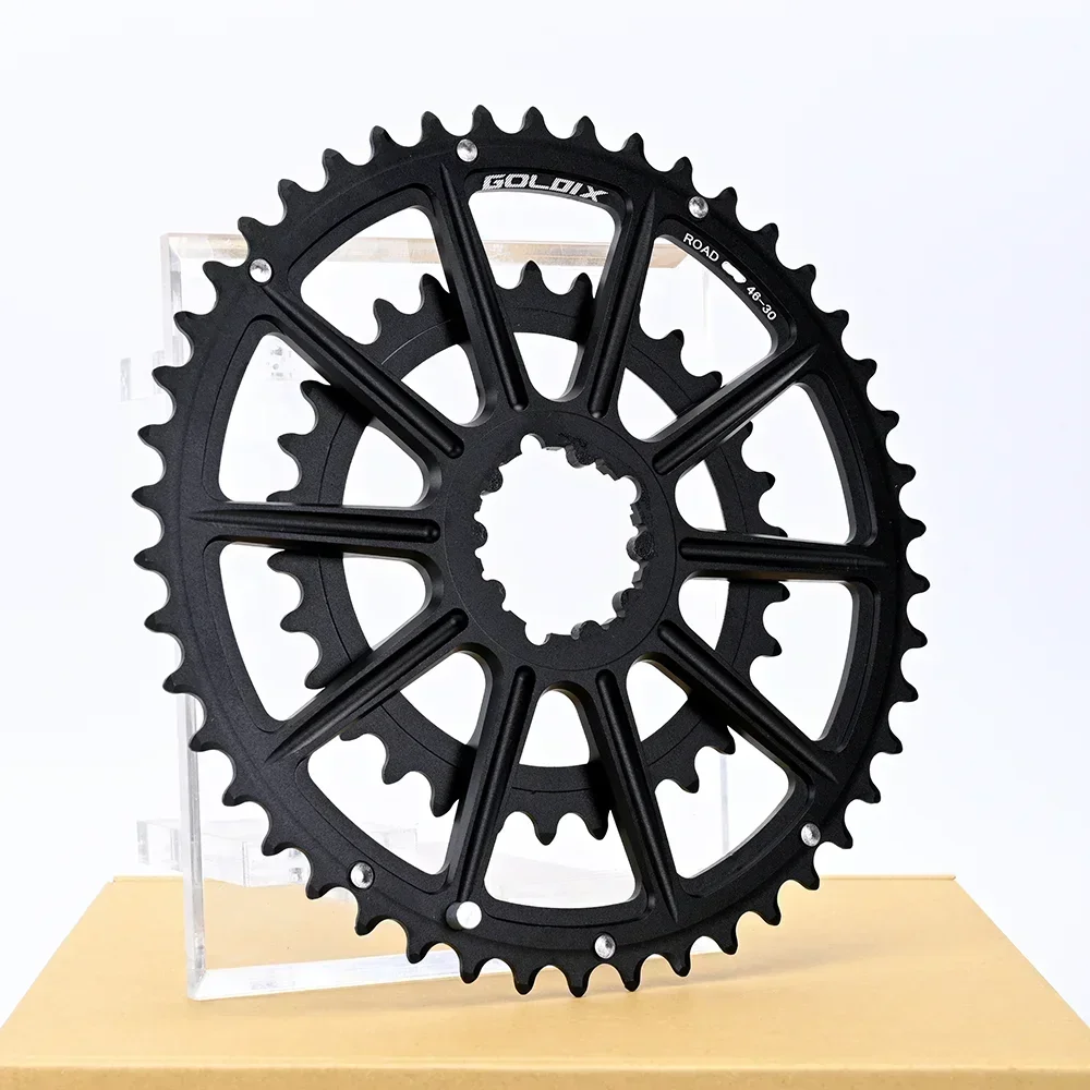 

GOLDIX Road Bike Crankset Bike Chainring Set - 53-39T 52-36T 50-34T 48-32T 46-30T - Compatible with SHIMANO&SRAM 10/11/12 Speed