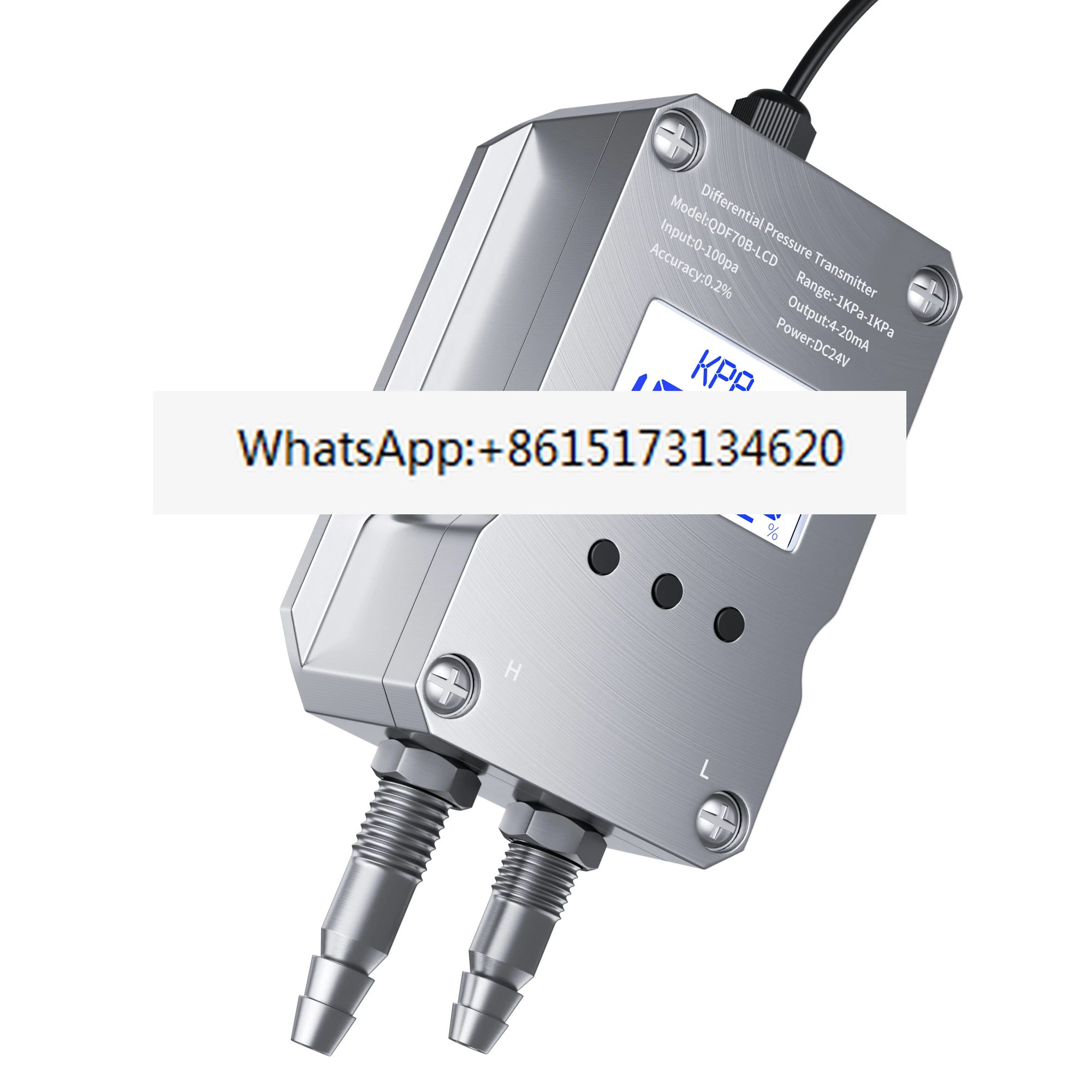 Micro 0-5v LCD Differential Pressure Sensor for Air Compressor Pneumatic Piezoresistive Oxygen Differential Pressure Transmitter