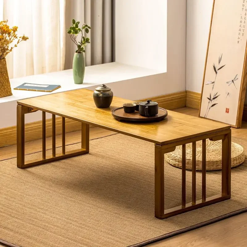 Foldable Small Coffee Tables Living Room Furniture Home Chinese Bay Window Low Table Balcony Tea Table Solid Bamboo Tea Tables