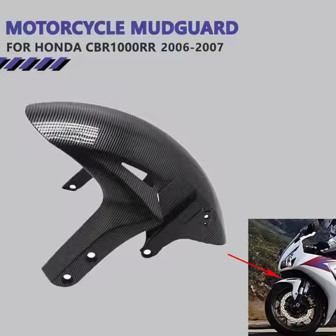 Front Fender Mudguard For Honda CBR1000RR CBR 1000 RR 2006 2007 Motorcycle ABS Imitate Carbon Fiber Front Splash Fairing Cover