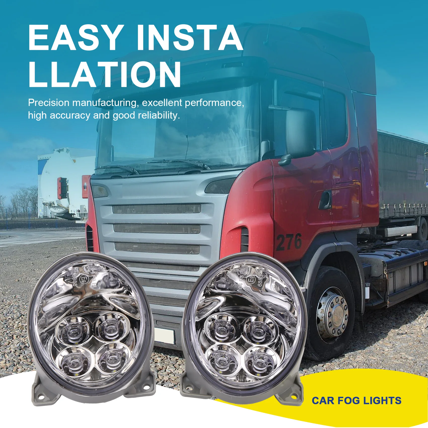 

1 пара передних светодиодных противотуманных фар грузовика 24 В в сборе 1852573 1852572 для грузовика Scania R420 R620 R500 P400 P450 R730 G440 G400 G450