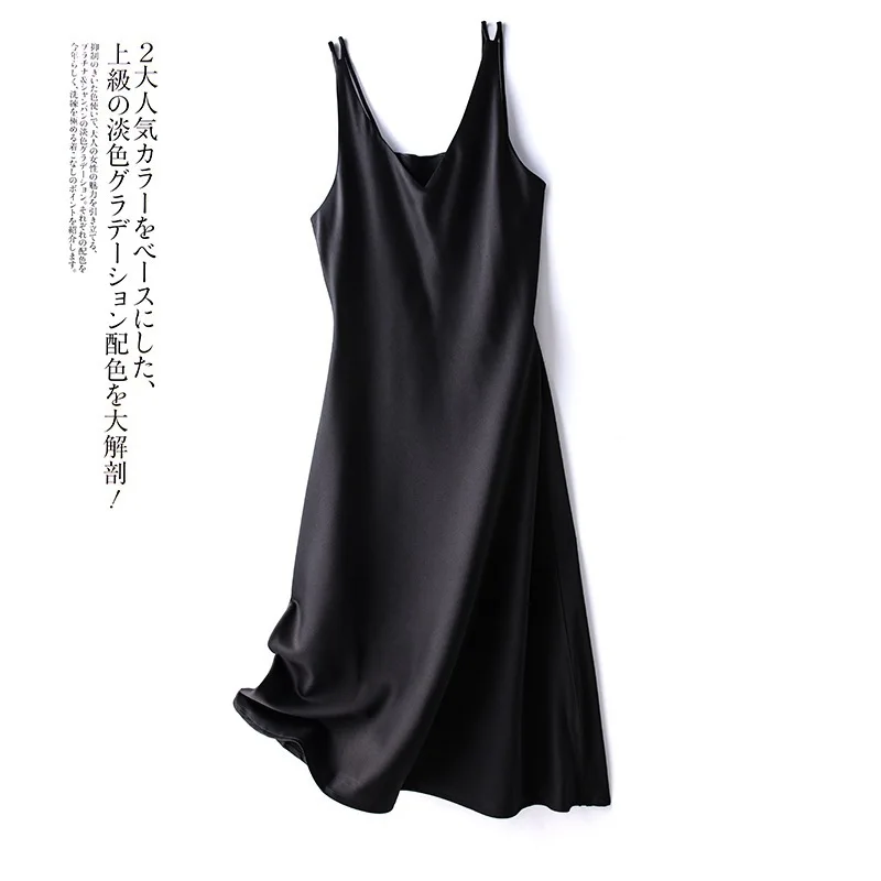 2022 Fashion Noble Summer Elegant Women\'S Dress  Strap Satin Maxi Long Party Dresses Midi Robe