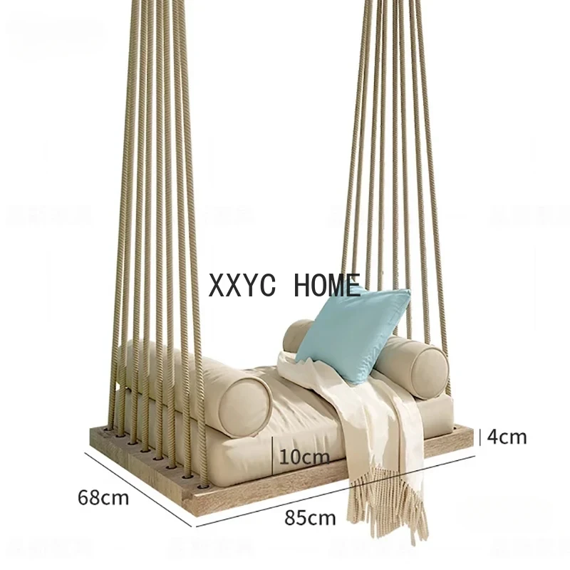 

Outdoor Garden Hammocks Balcony Hanging Basket Outdoor Furniture Solid Wood Single and Double Swings Indoor Cradle Chair Hammock
