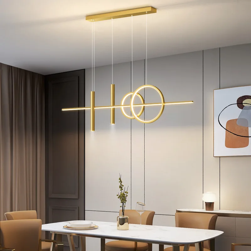 

Modern Minimalist Restaurant Pendant Light Luxury Bar Europe Minimalist Long Strip Lamp Creative Design Sense Lighting Fixtures