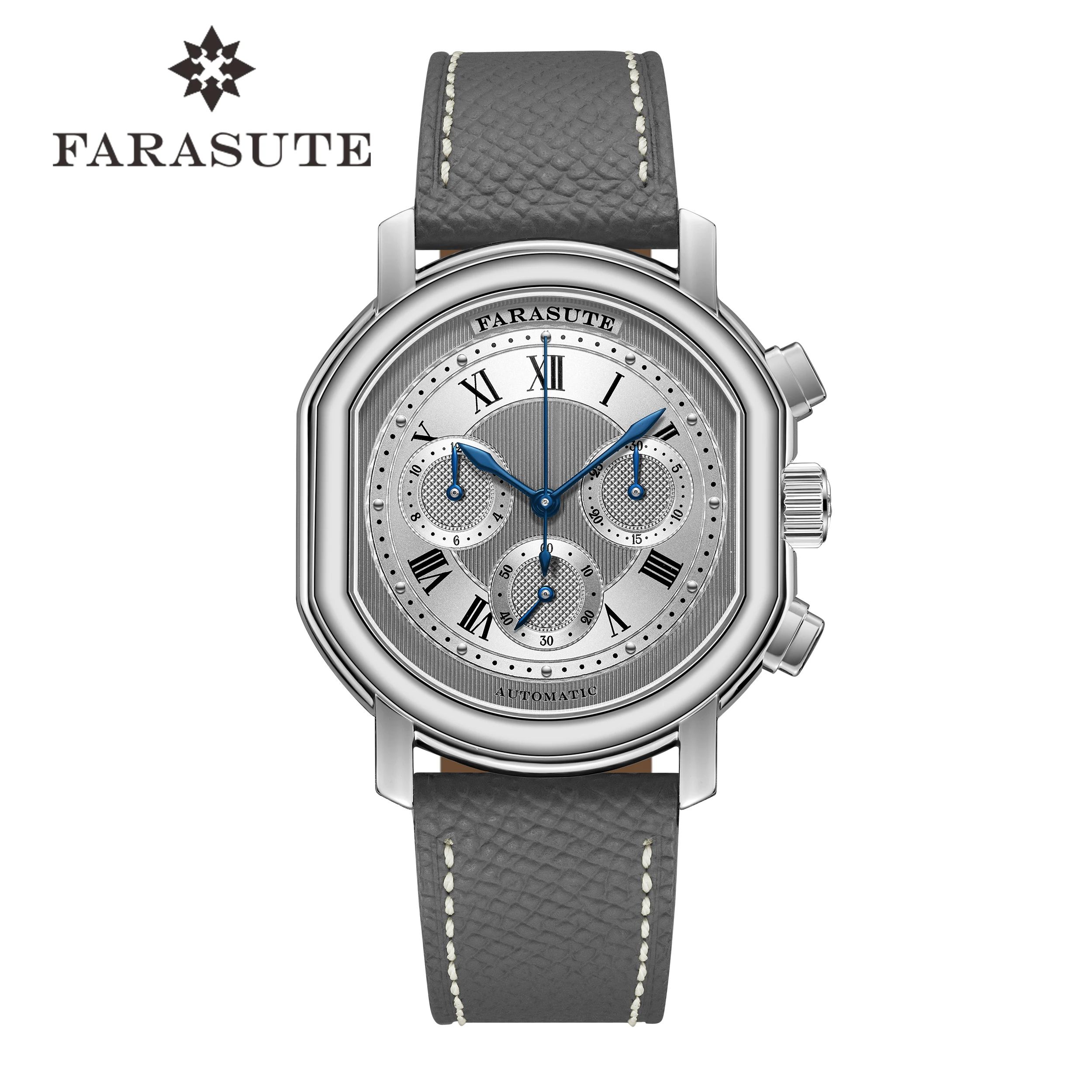 

FARASUTE New 38mm Chronograph Peacock 4801 Custom Mechanical Movement 5ATM Waterproof Sapphire Tribute Series Men Watch Relogio