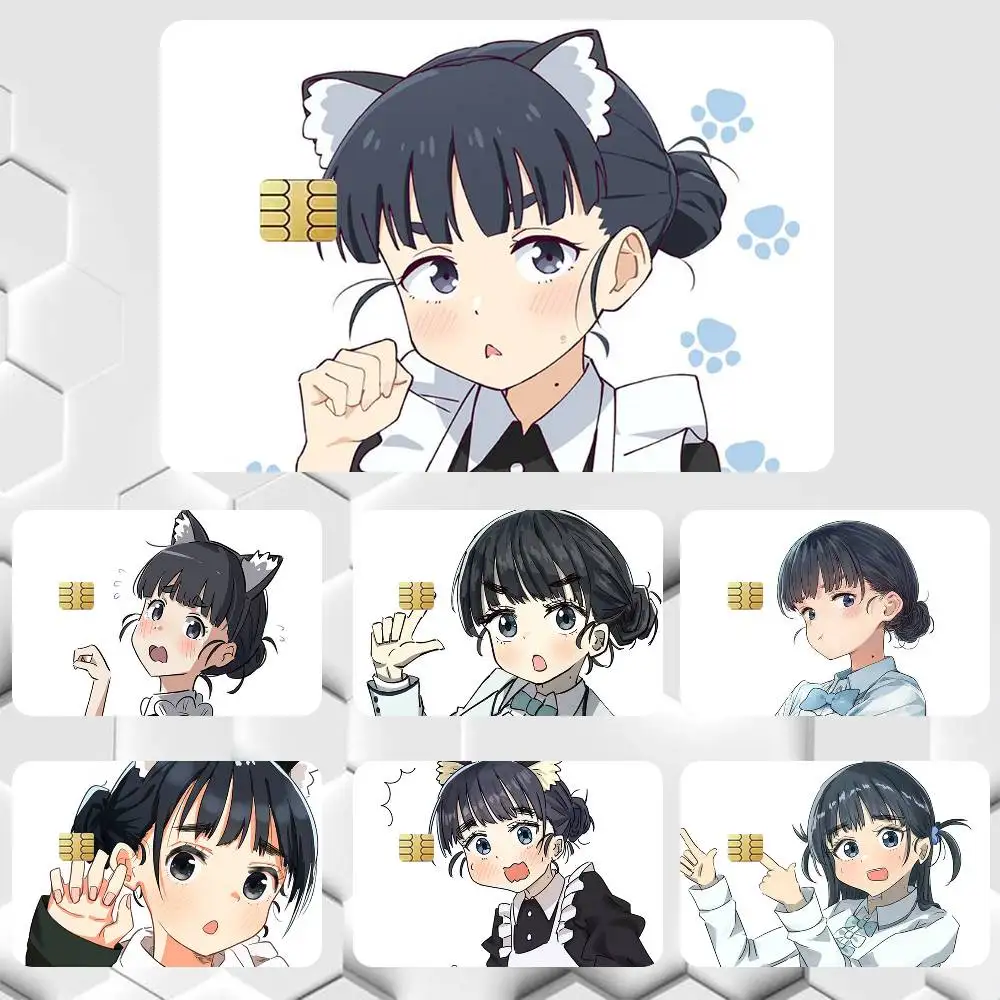 Tiara Basori Makeine Too Many Losing Heroines!  Sticker Film Tape Skin for Credit Card Debit Card Waterproof Stickers Cartoon