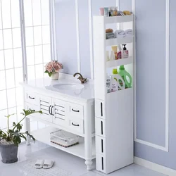 Kitchen Slit Storage Rack, Environmentally Friendly PP Material, Bathroom Narrow Slit, Finishing Rack, Handle Design