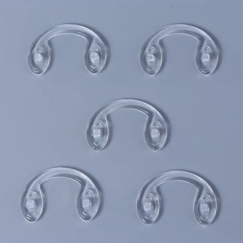 Support de lunettes en silicone transparent en forme de U pour hommes et femmes, coussinets de lunettes, crochet d'oreille, confortable, antarctique coréen, ensemble de 5 pièces