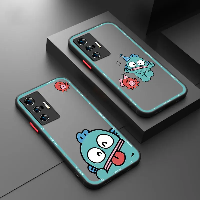 Cute Sanrio Hangyodon Phone Case For Vivo X70 Pro Y02 Y15 Y22 Y76 S Y16 Y17 Y20 Y21 Y27 Y35 Y50 Y72 Y75 Y77 Y78 Y85 Y91 Y93