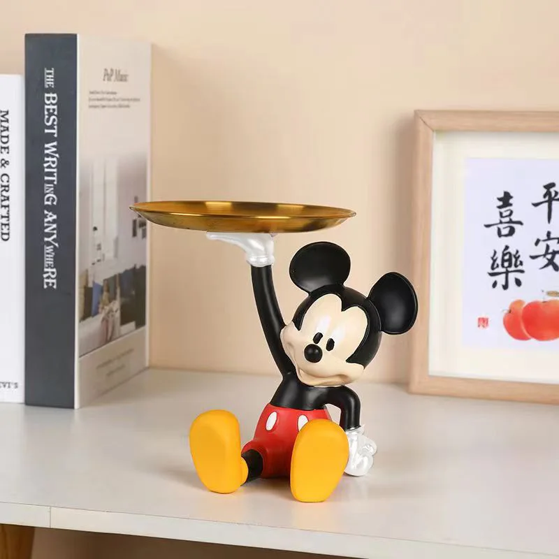 Disney Mickey Mouse Storage Tray Ornaments Character Home Soft Decoration Living Room Bedroom TV Cabinet Decoration Holiday Gift