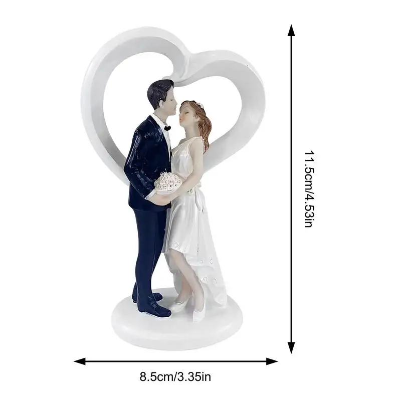 Bride Groom Wedding Cake Resin Statue Home Living Room Decorations Wedding Party Decoration Figurine Craft Gift for Lovers