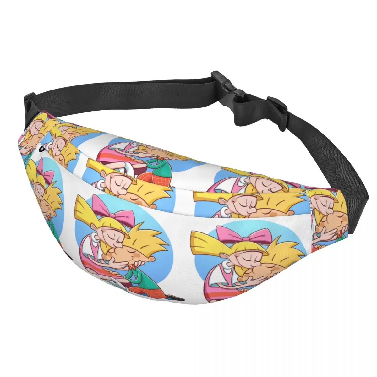 Custom Helga Pataki Anime Animation Hey Arnold Fanny Pack Men Women Sling Crossbody Waist Bag Travel Hiking Phone Money Pouch