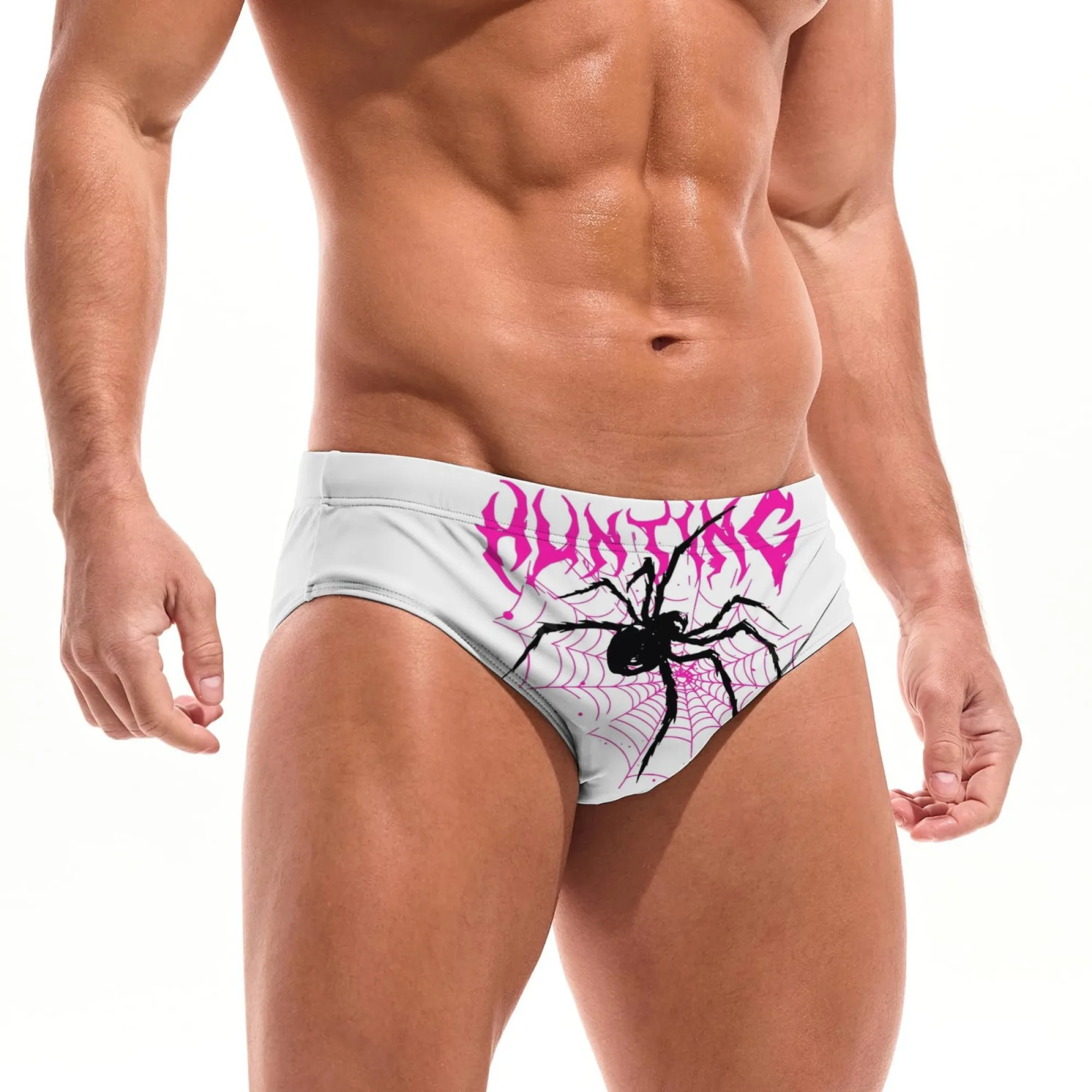 Punk Style Horror Men's Swimming Trunks Personality Spider Non-slip Briefs Breathable Surfing Vacation Shorts Bikini Swimsuit - view 3