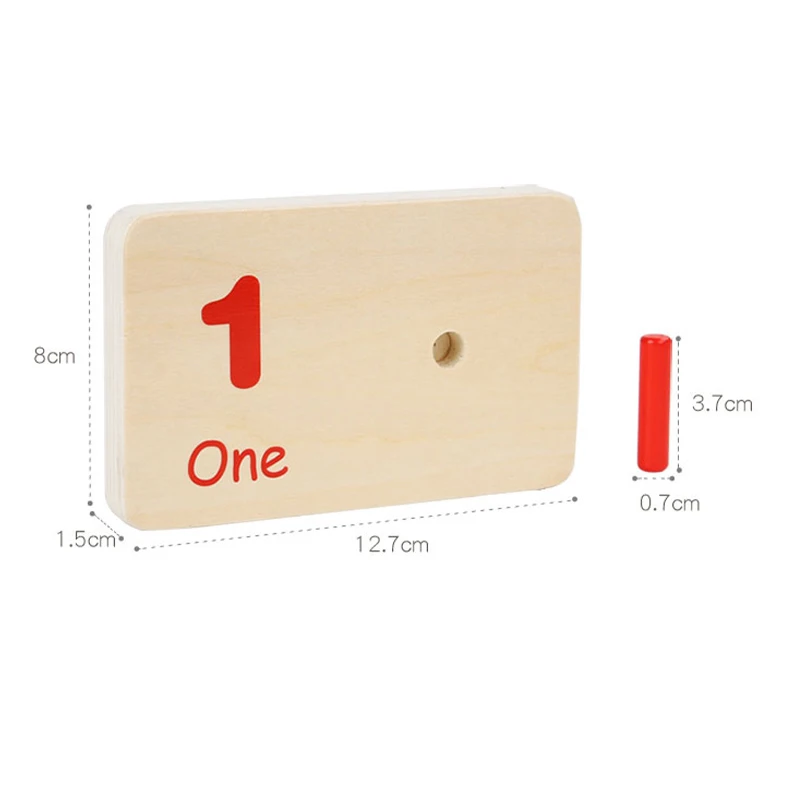 3-6세용 나무 감각 쌓기 게임, 숫자 인식 및 색상 매칭 장난감을 위한 교육용 수학 계산판