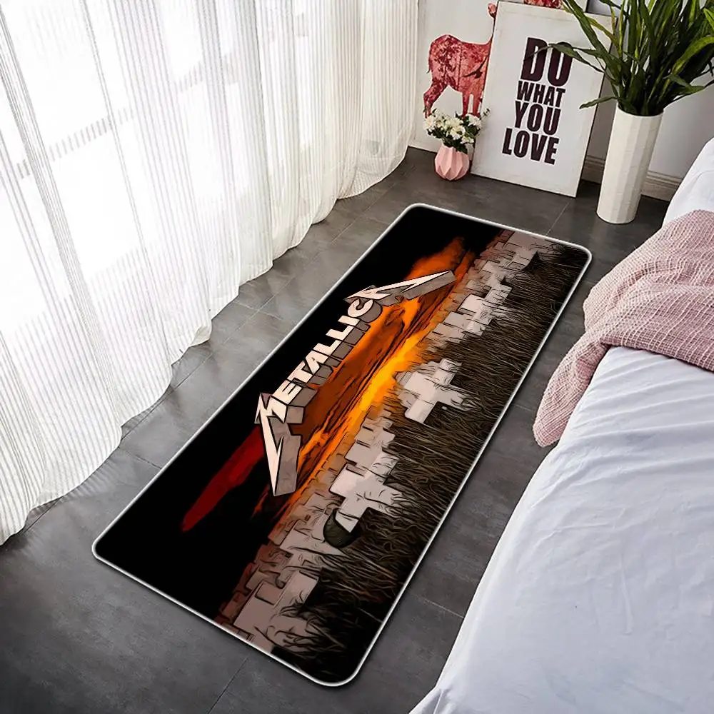 Felpudo de entrada M-Metallicaes, alfombrillas de baño, alfombrilla antideslizante para entrada de casa, alfombra personalizada, alfombrilla para pies de cocina, alfombras