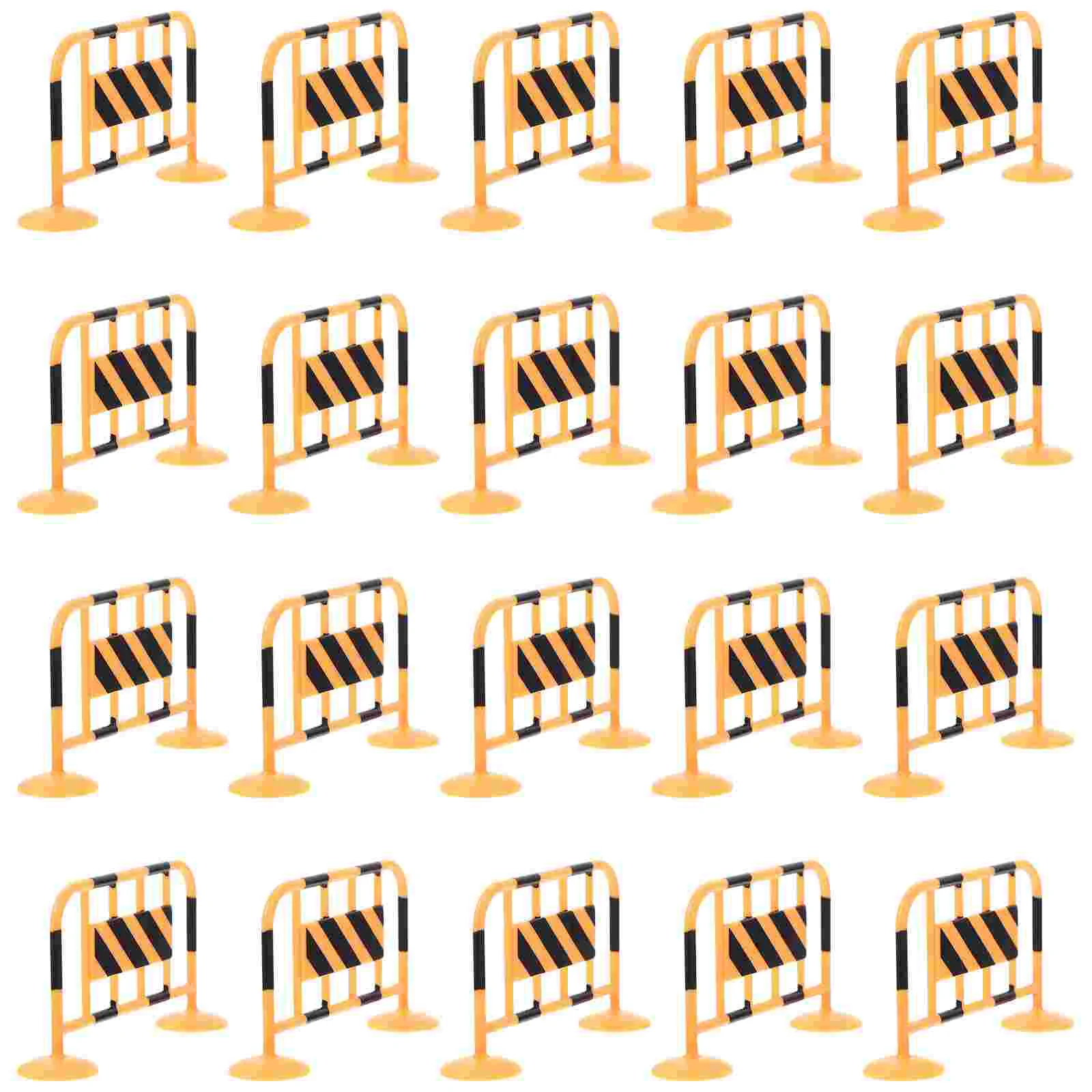 20 Pcs Road Sign Barricade Toy Barriers Kids Plaything Simulation Traffic Signs Model Roadblock Puzzle Child Lightweight