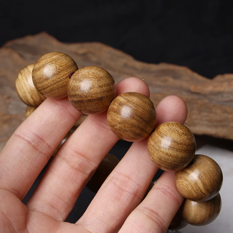 Genuine Goods Natural Milk Fragrance Wood Bracelet Men's Hand Toy Beads Sandalwood Flavor Fidelity Old Materials Crafts