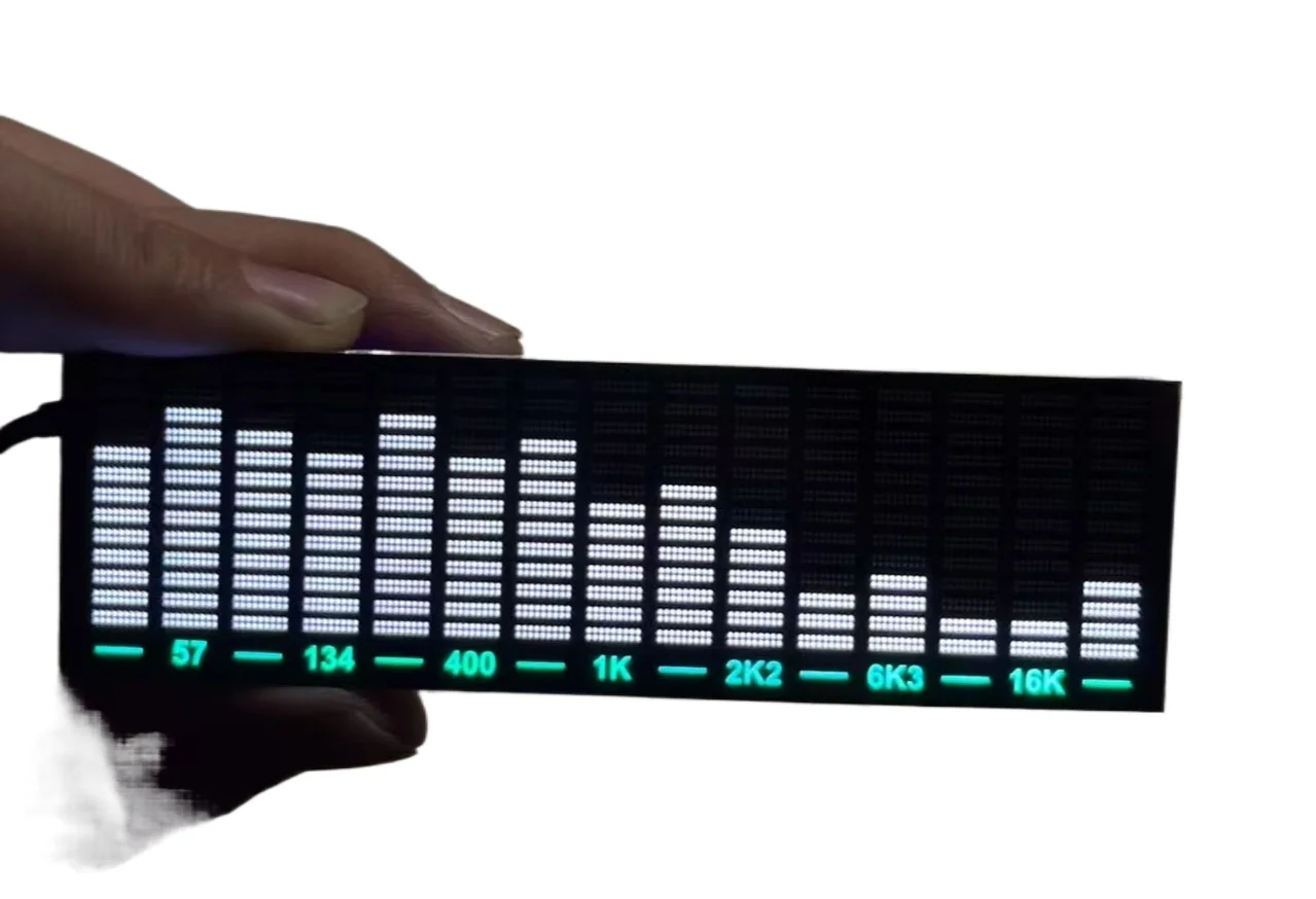Amplificador LED Music Spectrum Display Analyzer, indicador De Nível De Áudio