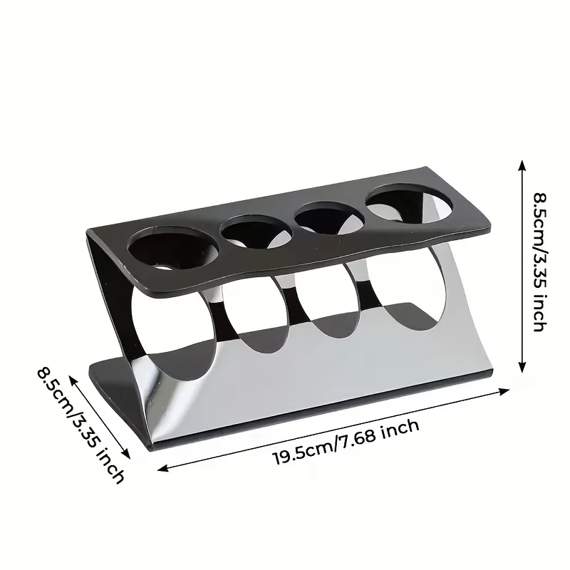 1Pcs Electric Toothbrush Holder, Black White  4 Slots Bathroom Organizer Stand for Toothpaste, Vanity Countertop Storage Rack