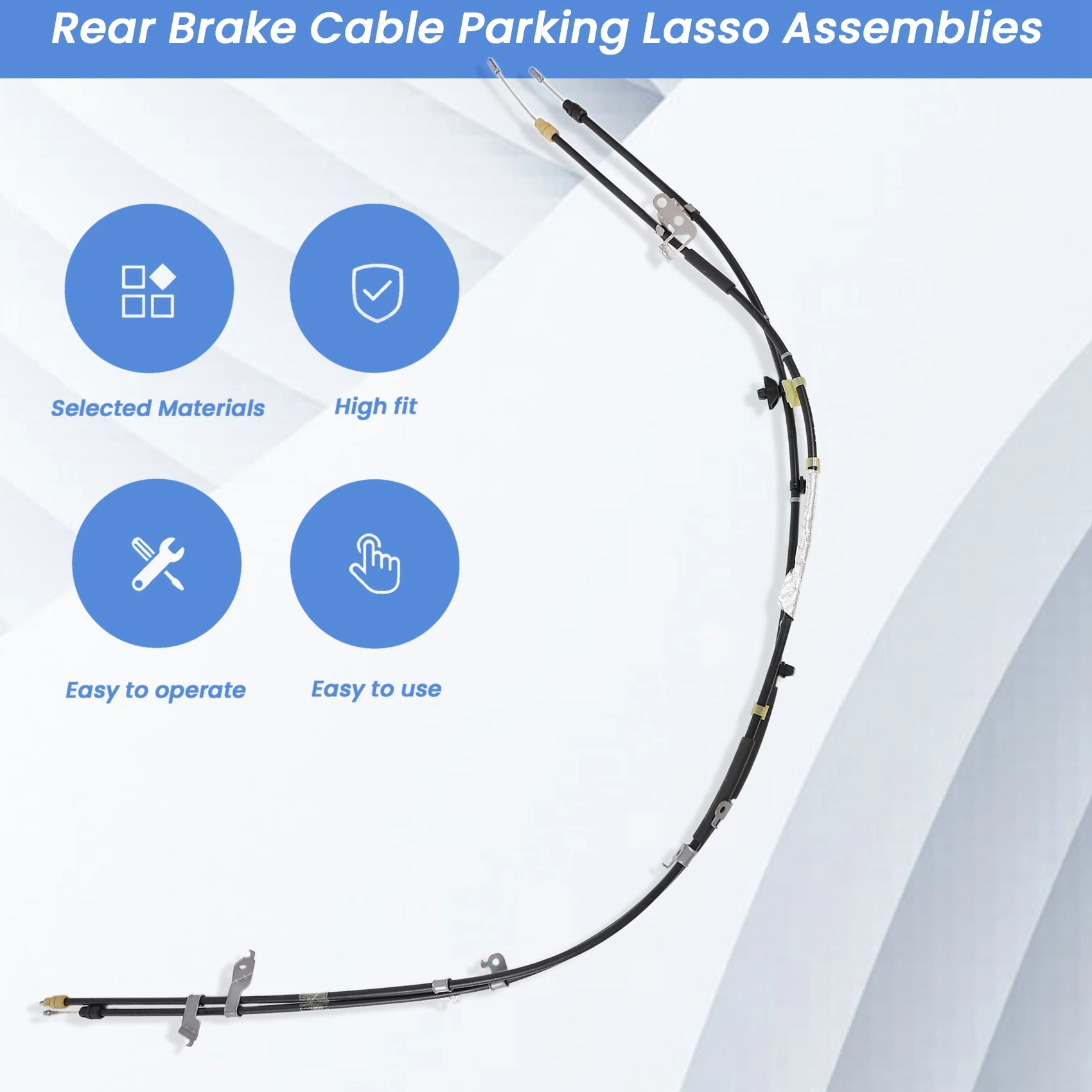 

For Ford Focus 2018-2021 JX61-2A603-CA Rear Parking Emergency Brake Cables Lasso Assembly JX61-2A603-BED JX612A603BEE