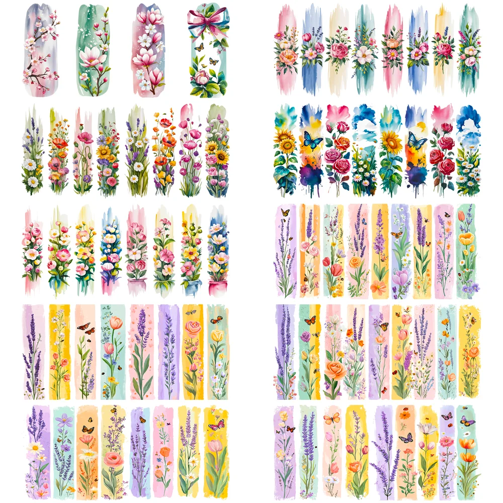 Summer Vibe Design UV DTF Transfers Stickers 16oz Cup Wraps Beach Printed For DIY Glass Sticker Flower Pattern Cup Wraps
